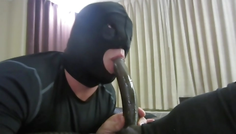 Ebony shemale gets fucked by a big dick in this hardcore video