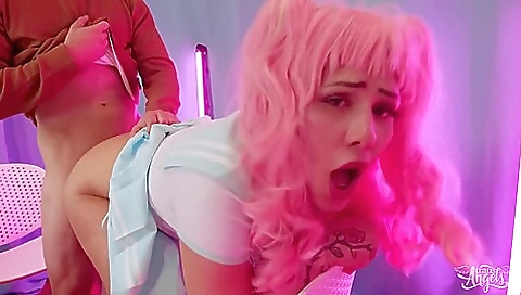 Big booty redhead with a tattooed body enjoys a hardcore pov