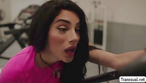 Horny brunette gets anally fucked and gets a facial