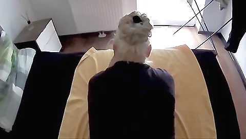 Mature tranny gets fucked by a young guy in a big ass