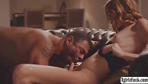 Blonde teen with a small ass and stockings on takes a cock