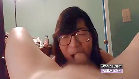 Asian girl with a hairy pussy gets penetrated by a big dick