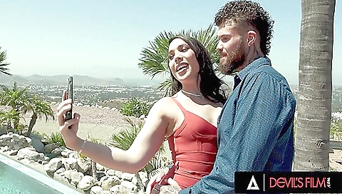 Skinny brunette gets her tight anal pounded with a large cock